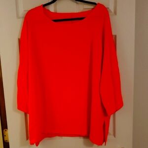 Vibrant Neon Orange Top NEW IN PACKAGE Shein Women's 5XL (2X)